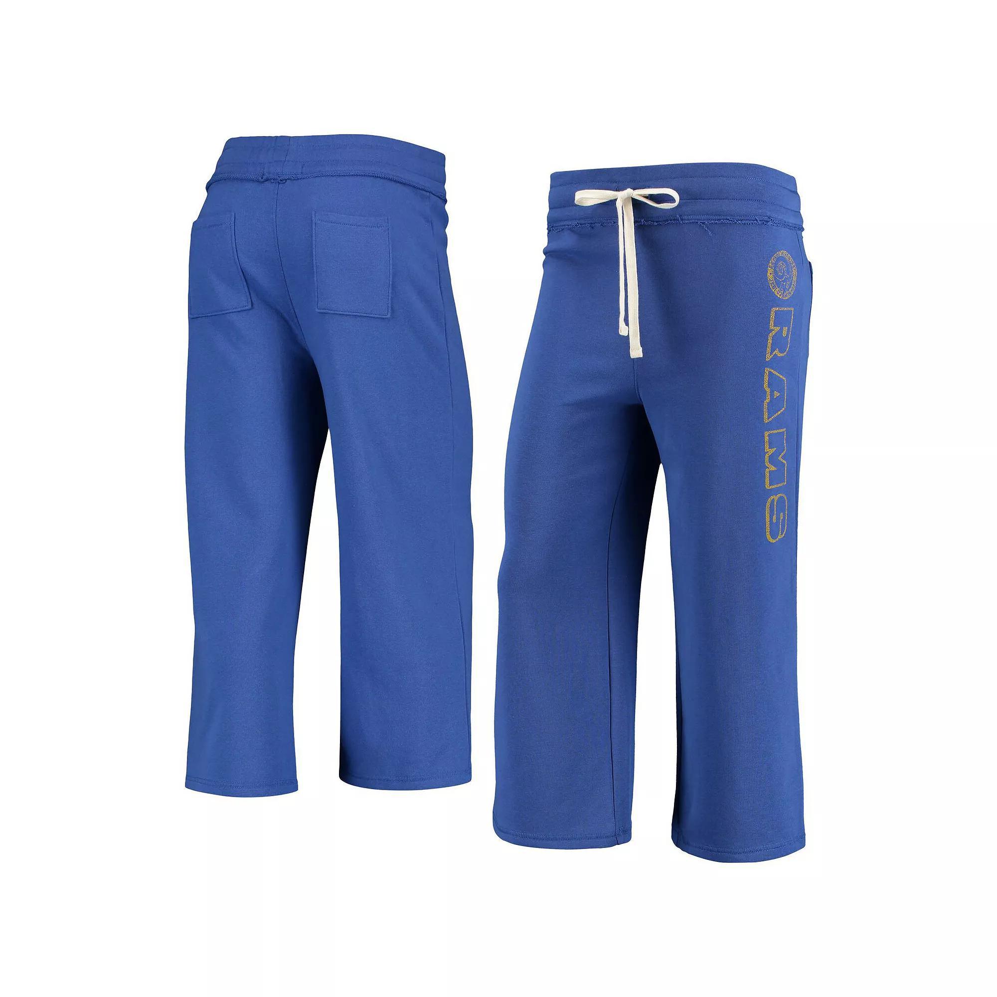 Women's Junk Food Royal Los Angeles Rams Cropped Pants, Size: Medium, Blue Product Image