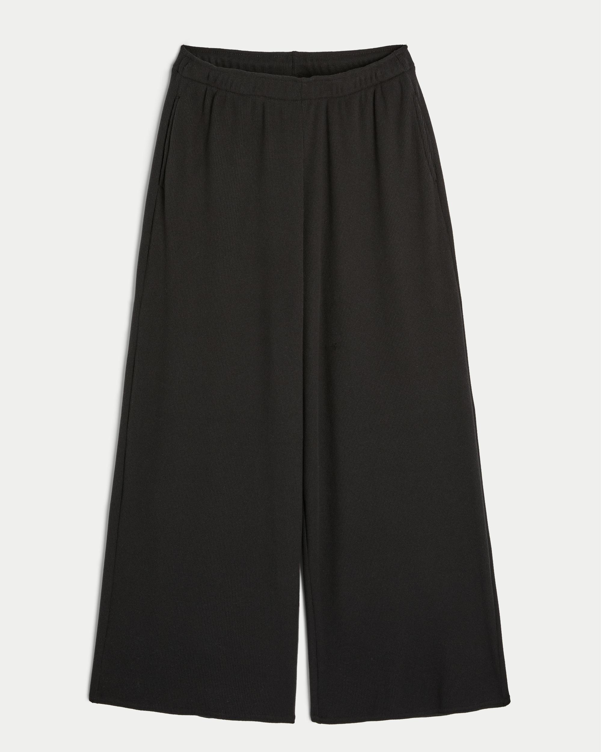 Gilly Hicks Cozy Waffle Wide-Leg Pants Product Image