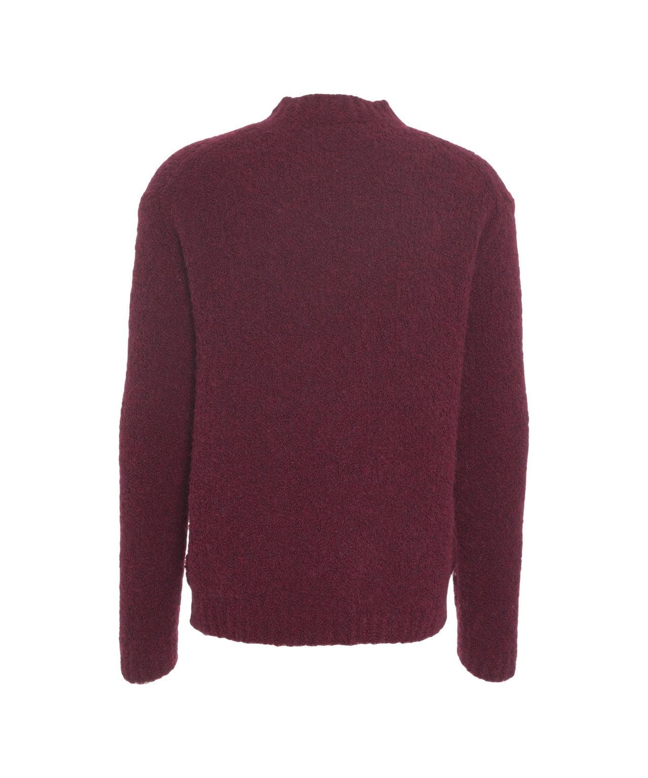 Knit sweater with stand-up collar Product Image