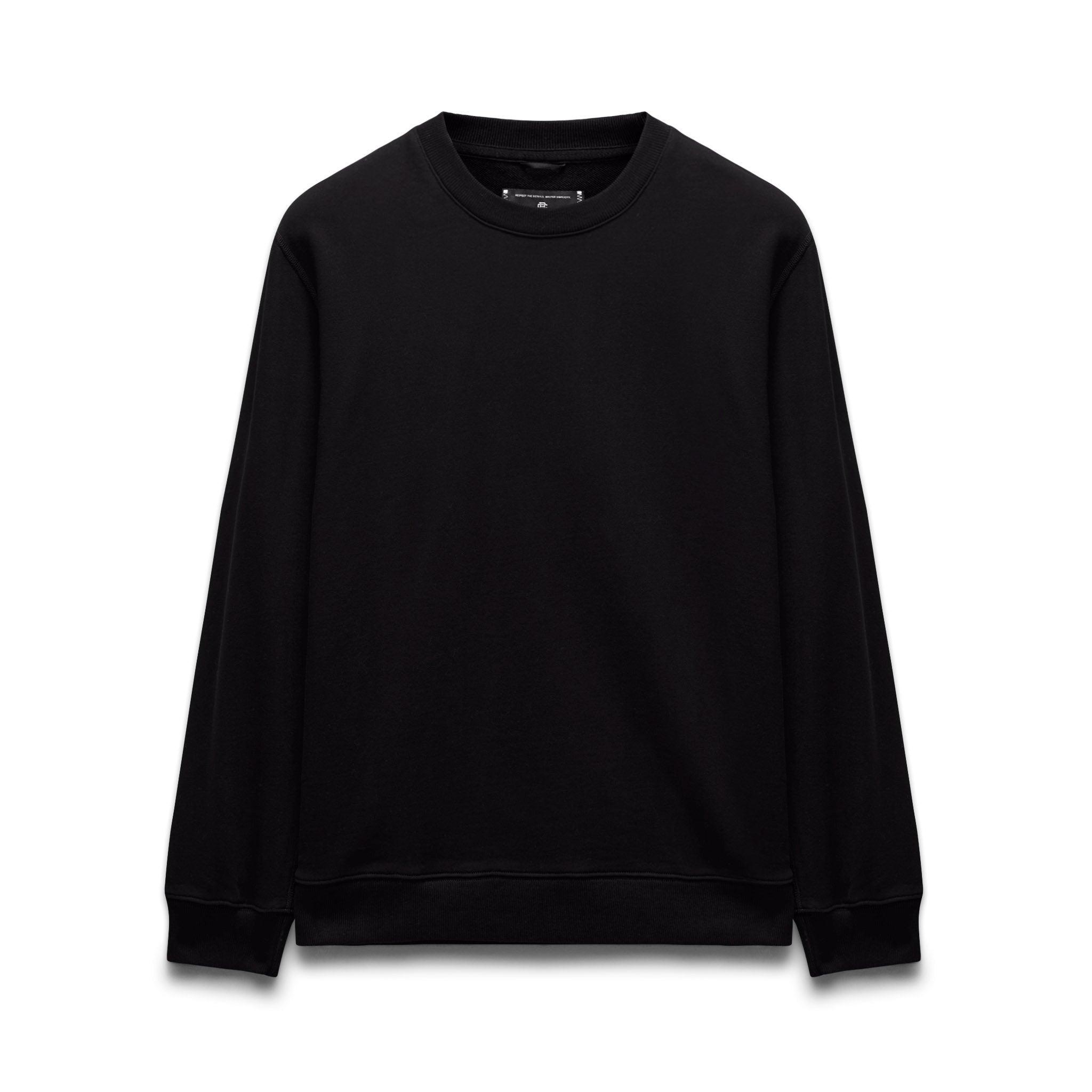 Kyoto Black Midweight Terry Slim Crewneck Male Product Image