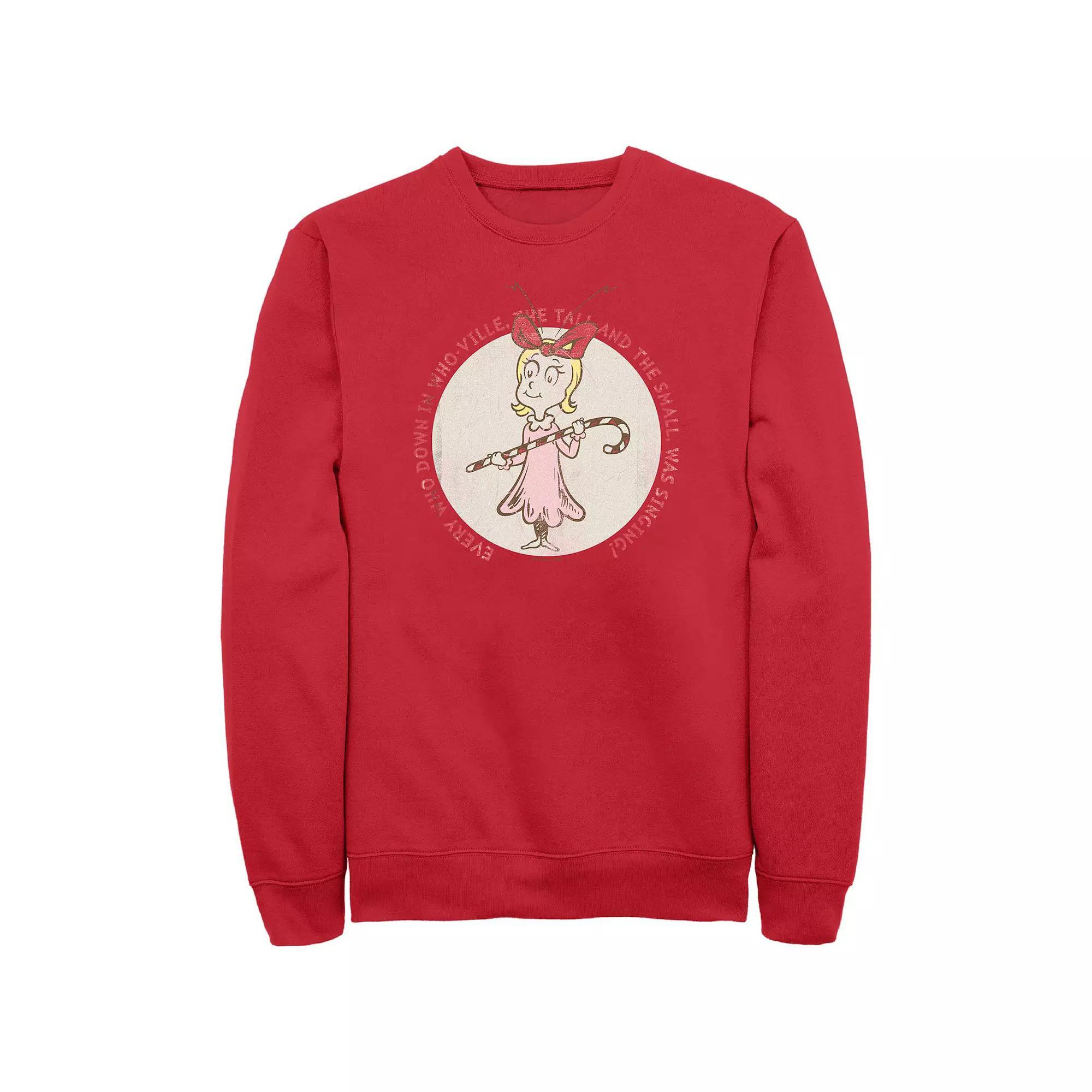 Disney's Lilo & Stitch Men's Winter Wonderland Snow globe Stitch Fleece, Size: Small, Red Product Image