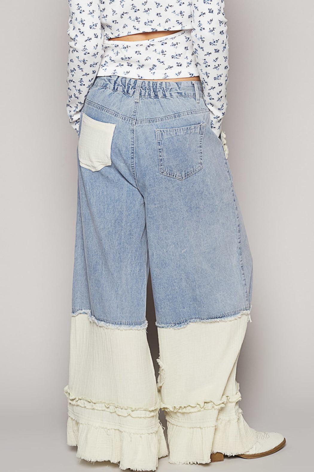 WIDE DENIM PANTS Product Image