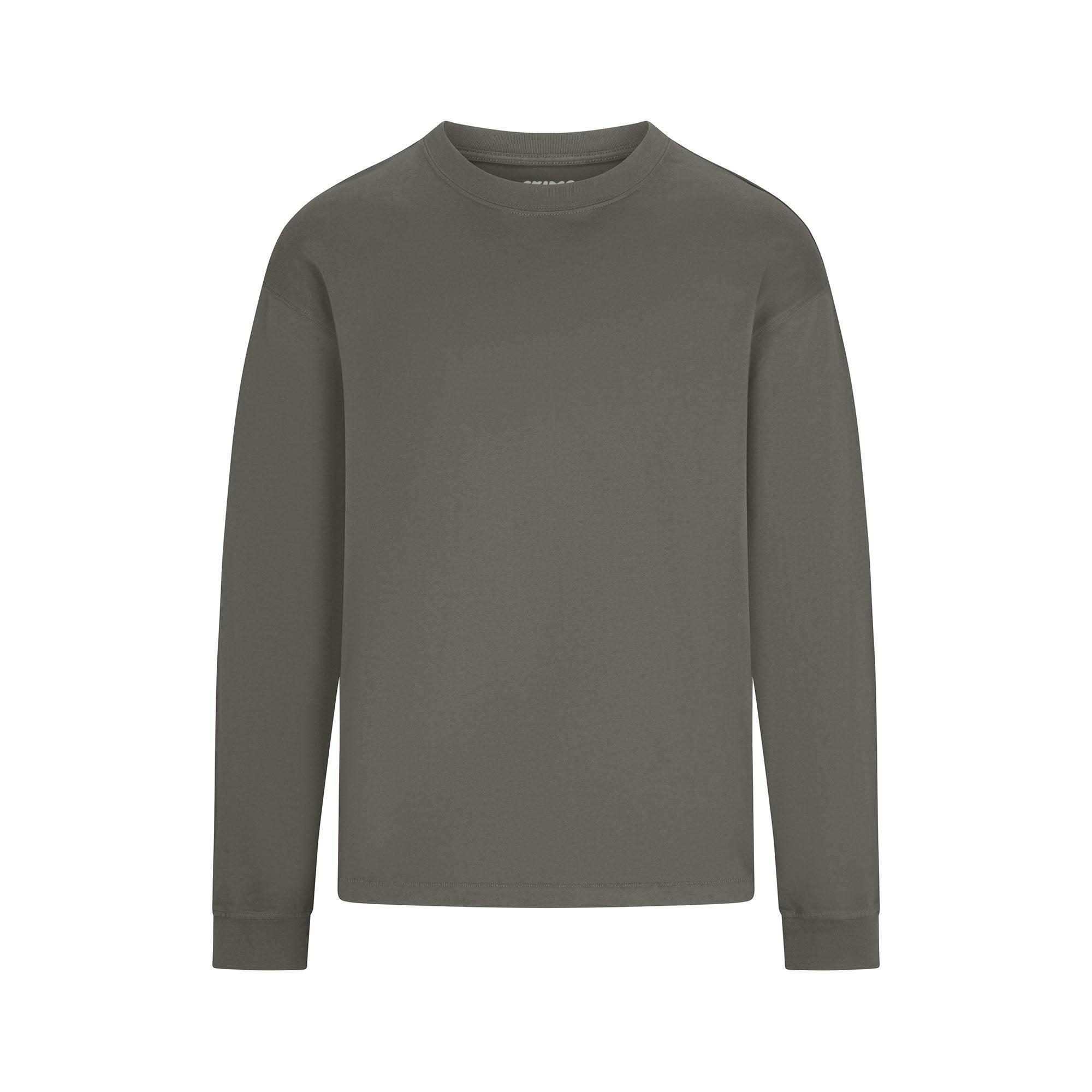 COTTON RIB LONG SLEEVE HENLEY BODYSUIT | DUSK Product Image