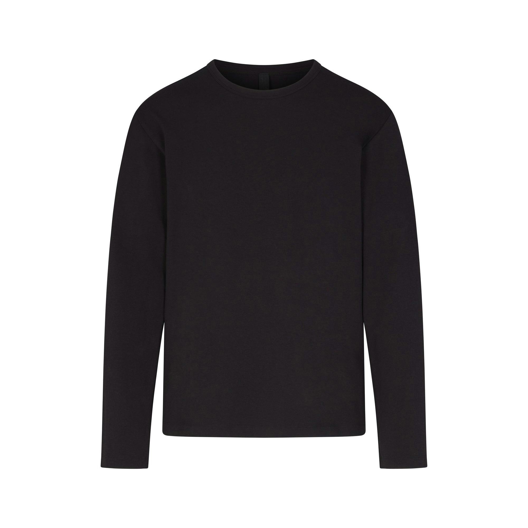 HEAVYWEIGHT COTTON MENS RELAXED LONG SLEEVE T-SHIRT | ESPRESSO Product Image