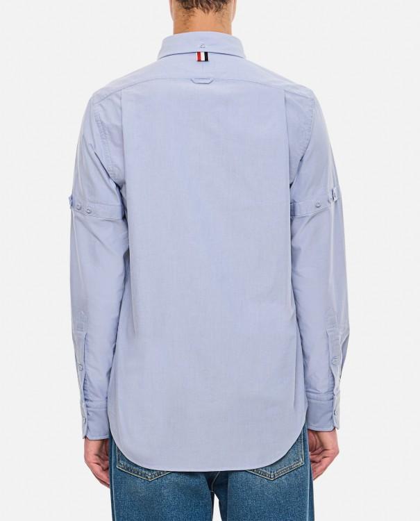 THOM BROWNE Classic Fit Cotton Button-down Shirt In Light Blue Product Image