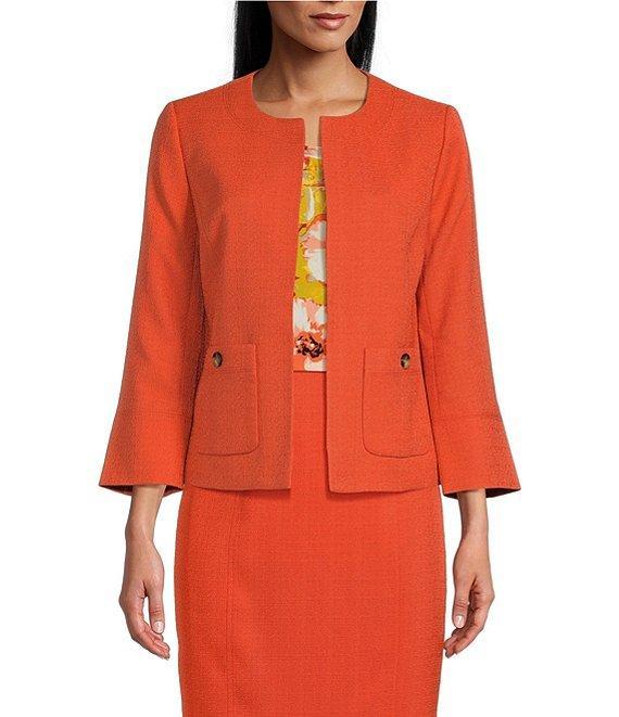 Kasper Floral Print Cowl Neckline Cap Sleeve Top Product Image