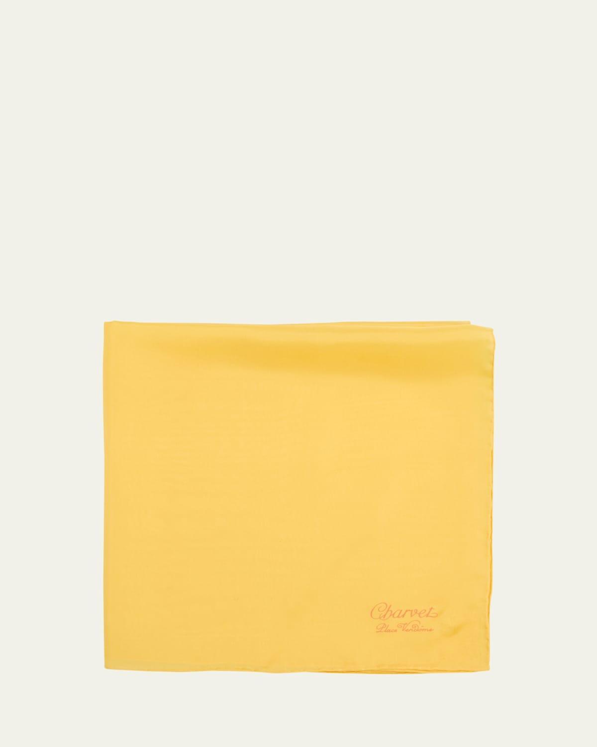 Men's Silk Logo-Print Pocket Square Product Image