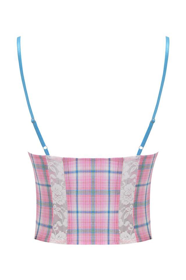 REMINI SKORT - PINK PLAID Product Image