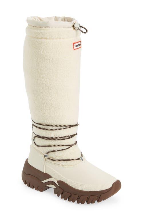 Hunter Wanderer Tall Sherpa Snow Boot Willow/Brown Bolt) Women's Boots Product Image