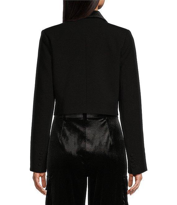 GB Cropped Velvet Blazer Product Image