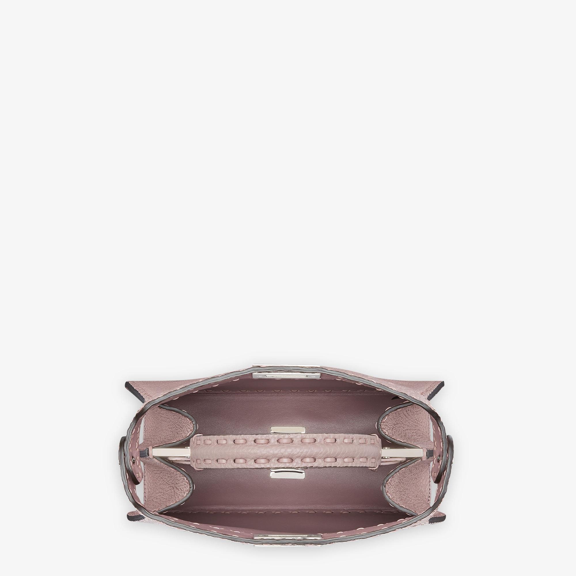 Peekaboo ISeeU SmallMauve pink Selleria bag with 556 hand-sewn topstitches Product Image