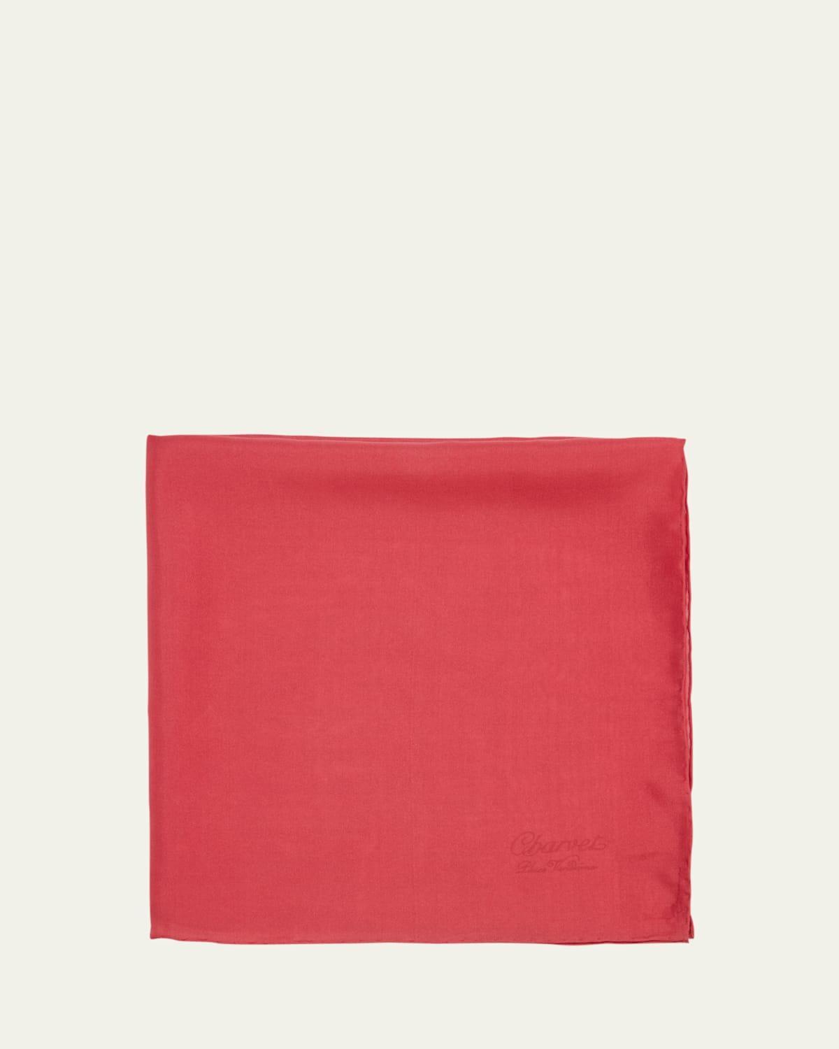 Men's Silk Logo-Print Pocket Square Product Image