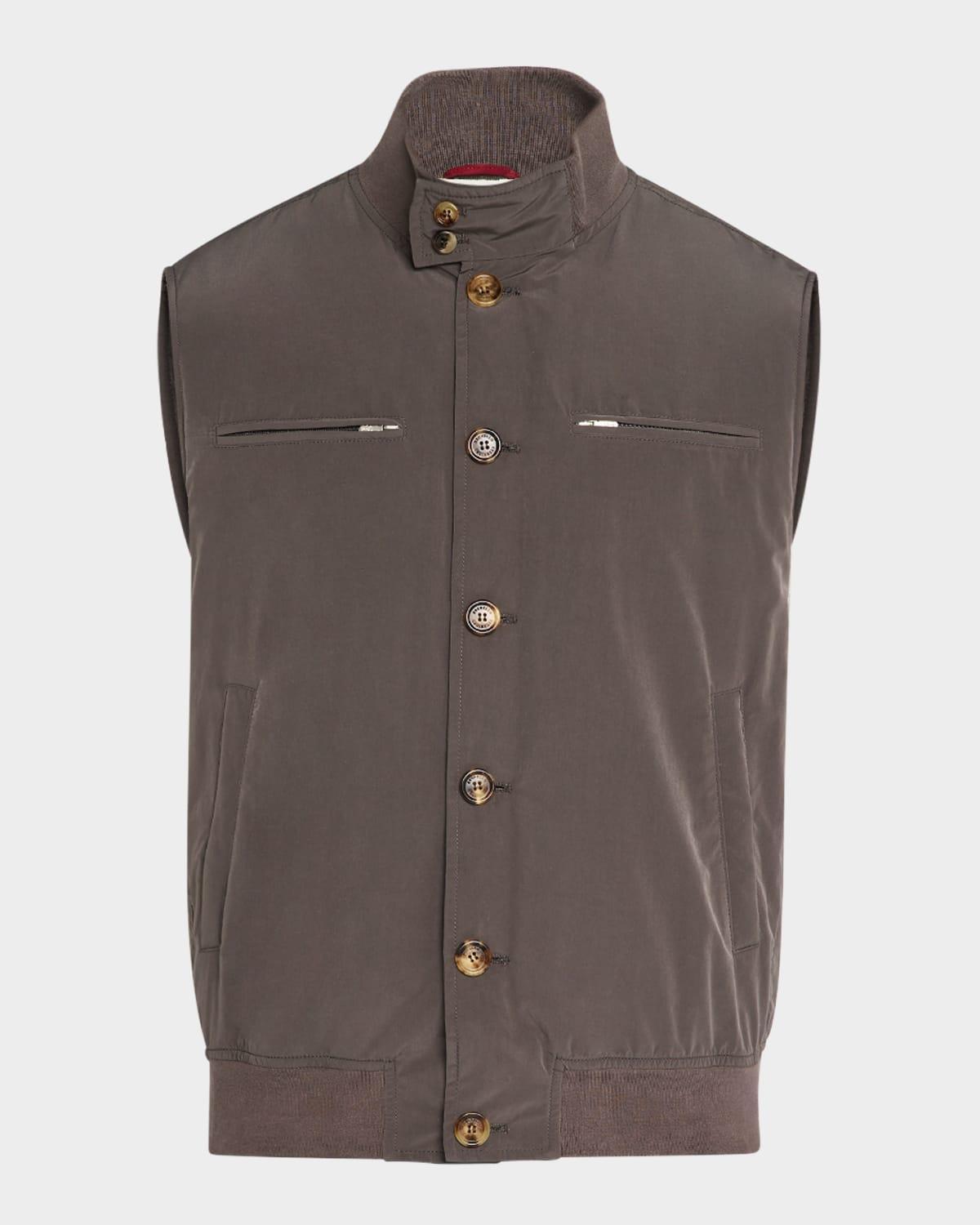 Men's Button-Front Bomber Vest Product Image