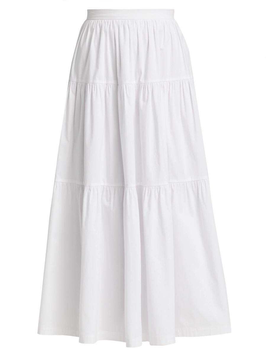 Womens Sea Tiered Midi-Skirt Product Image