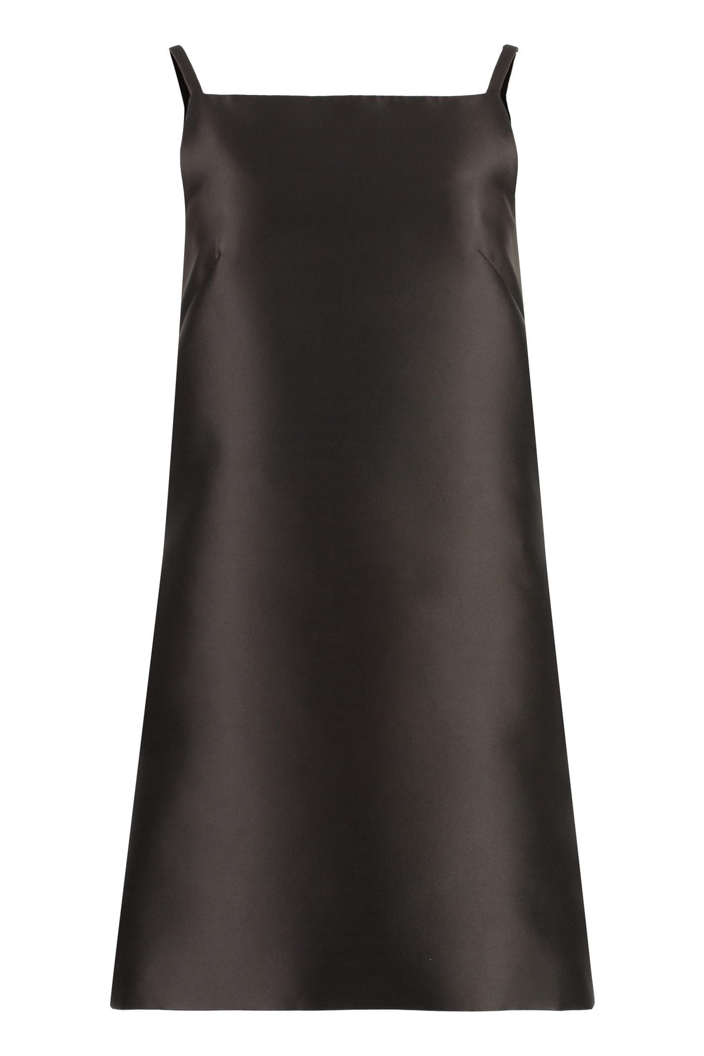 VALENTINO Mini Strap Mini Dress In Brown Product Image