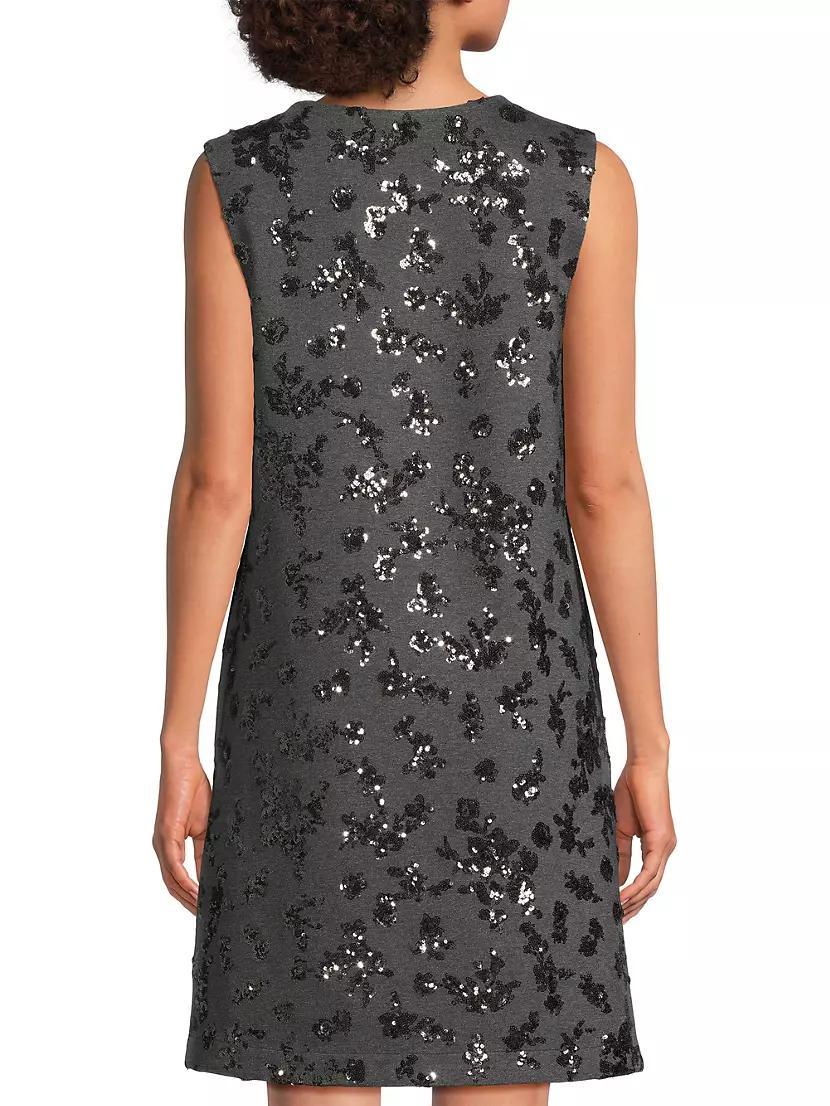 Pesaro Sequined Jersey Sleeveless Minidress Product Image