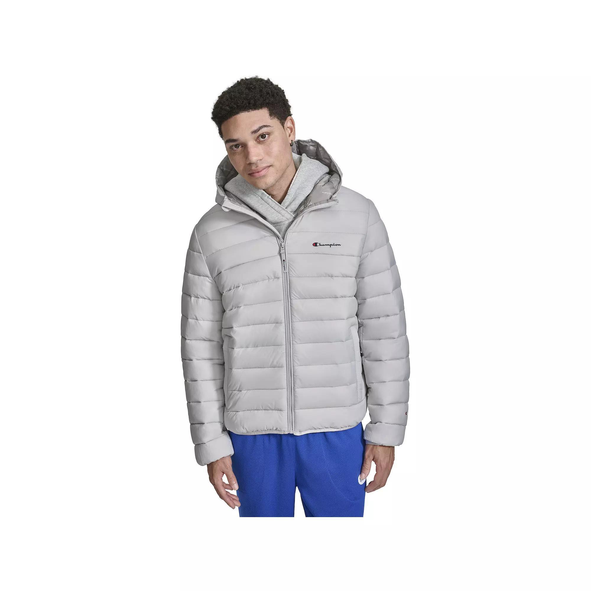 Mens Champion Lightweight Puffer Jacket with Hood Product Image
