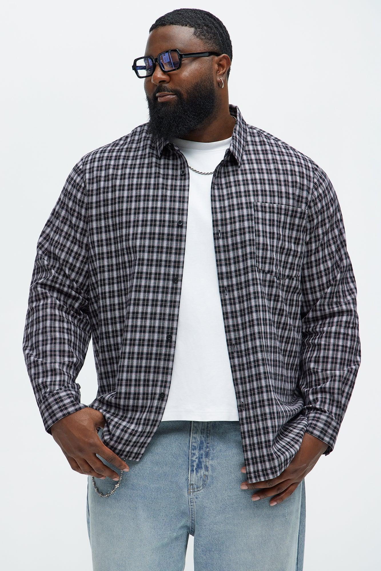 Carson Plaid Classic Long Sleeve Button Up - Black/combo Product Image