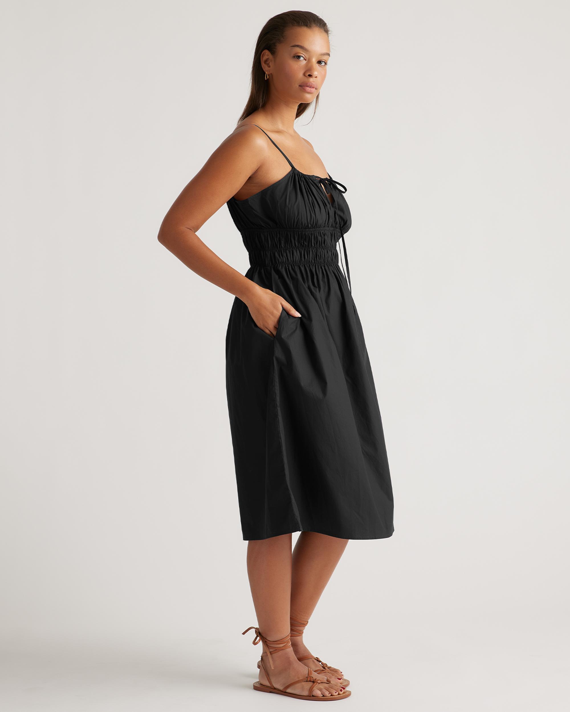 Quince | Women's Keyhole Midi Dress Size XL, Organic Cotton Product Image