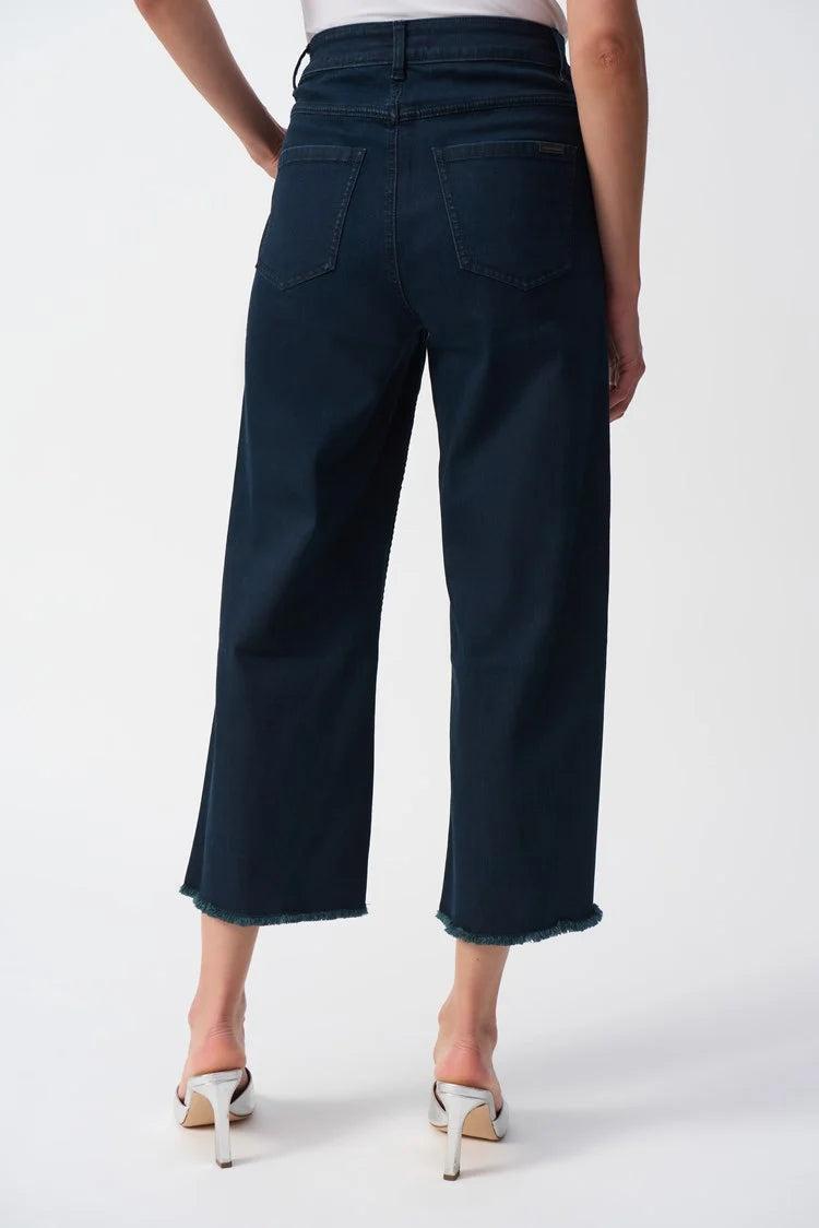 Culotte Jeans With Embellished Front Seam Product Image