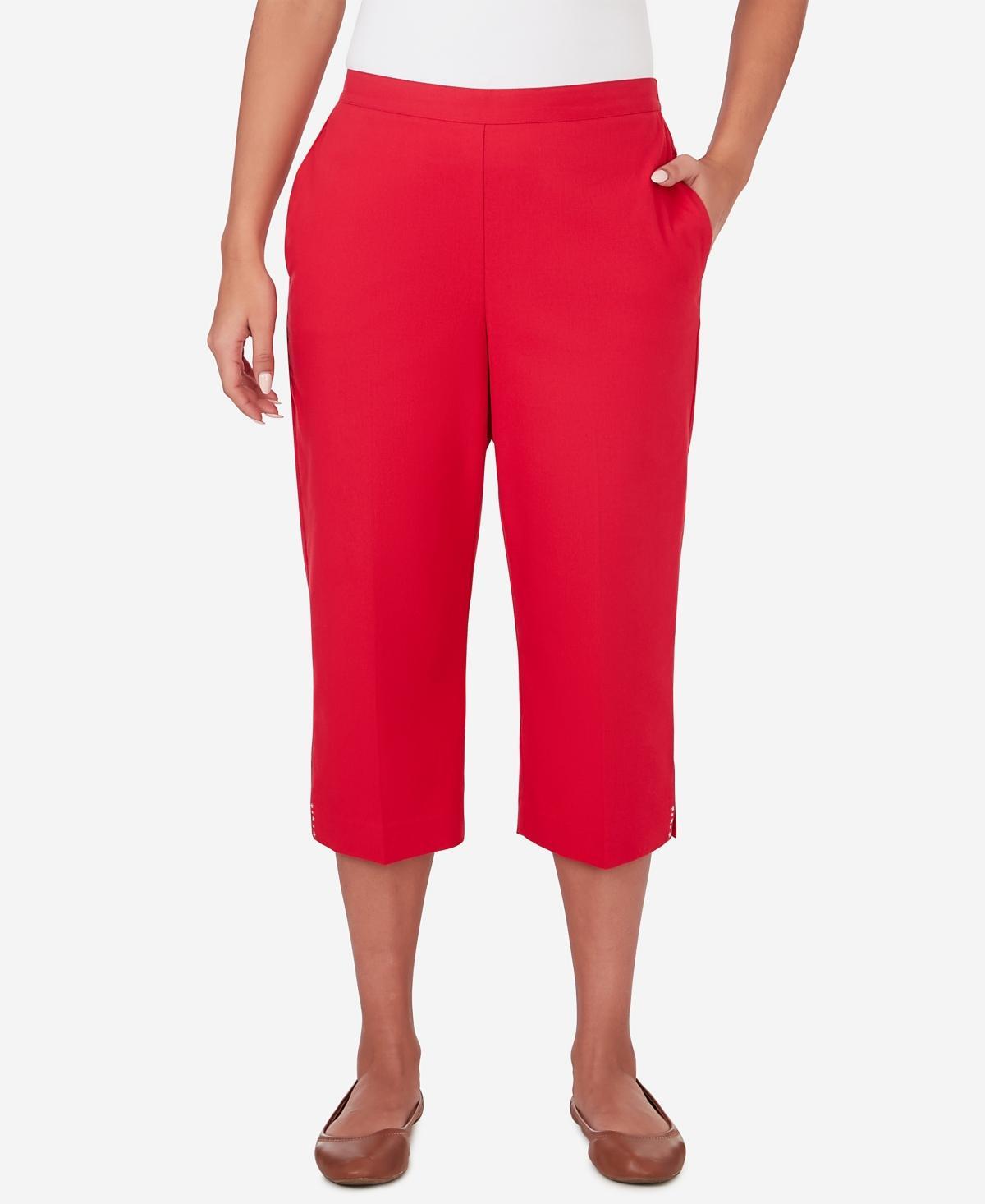 Alfred Dunner Womens All American Twill Capri with Pockets Pants Product Image