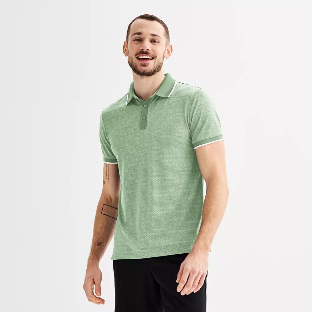 Men's FLX Tipped Commuter Polo, Size: XL, Light Green Product Image