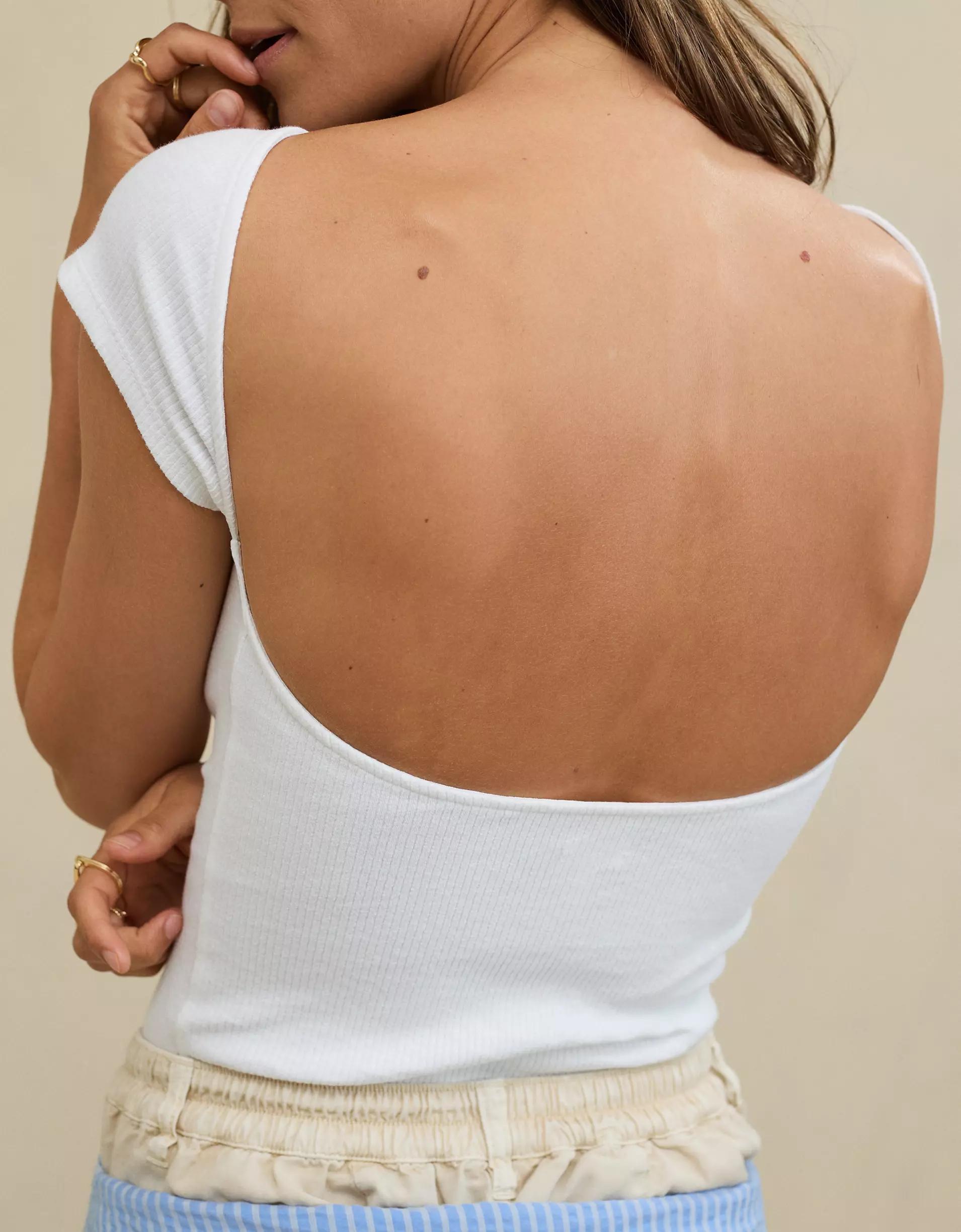 Aerie Ribbed Open Back T-Shirt Product Image
