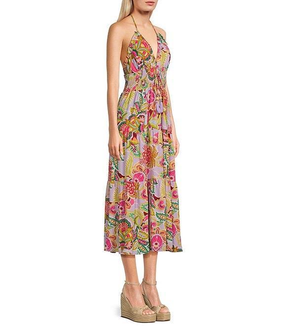 C&V Chelsea & Violet Paisley Printed Halter Midi Dress Product Image