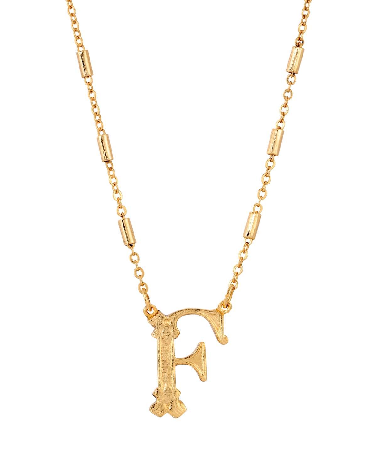 1928 Gold Tone Initial Necklace, Womens, Yellow K Product Image