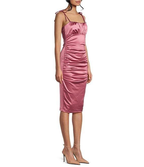 Honey and Rosie Sleeveless Tie Shoulder Midi Dress Product Image