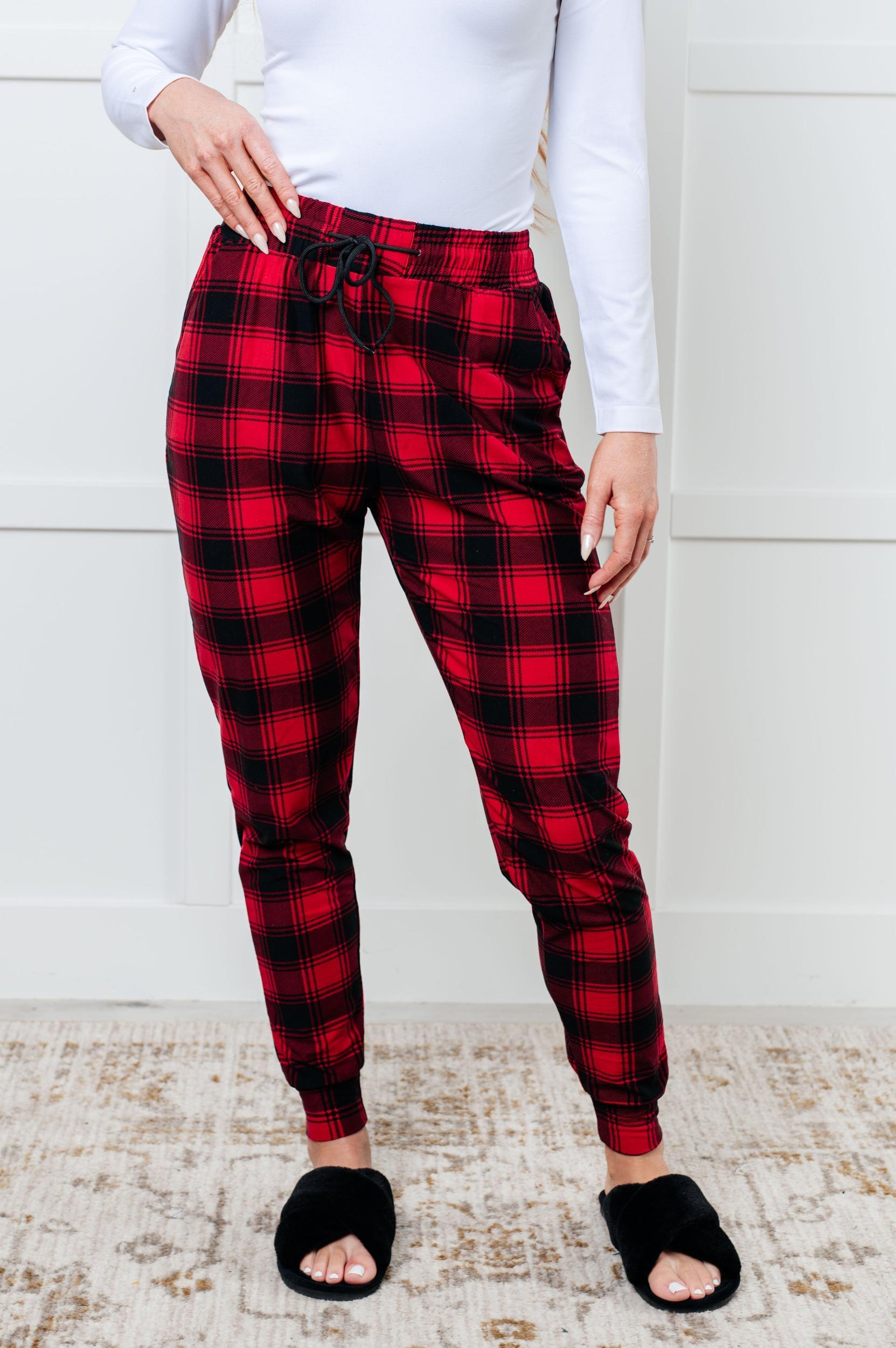 Your New Favorite Joggers in Red Plaid (Online Exclusive) Product Image
