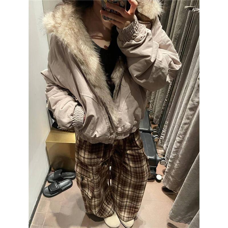 Fleece Lined Zip-Up Parka Product Image