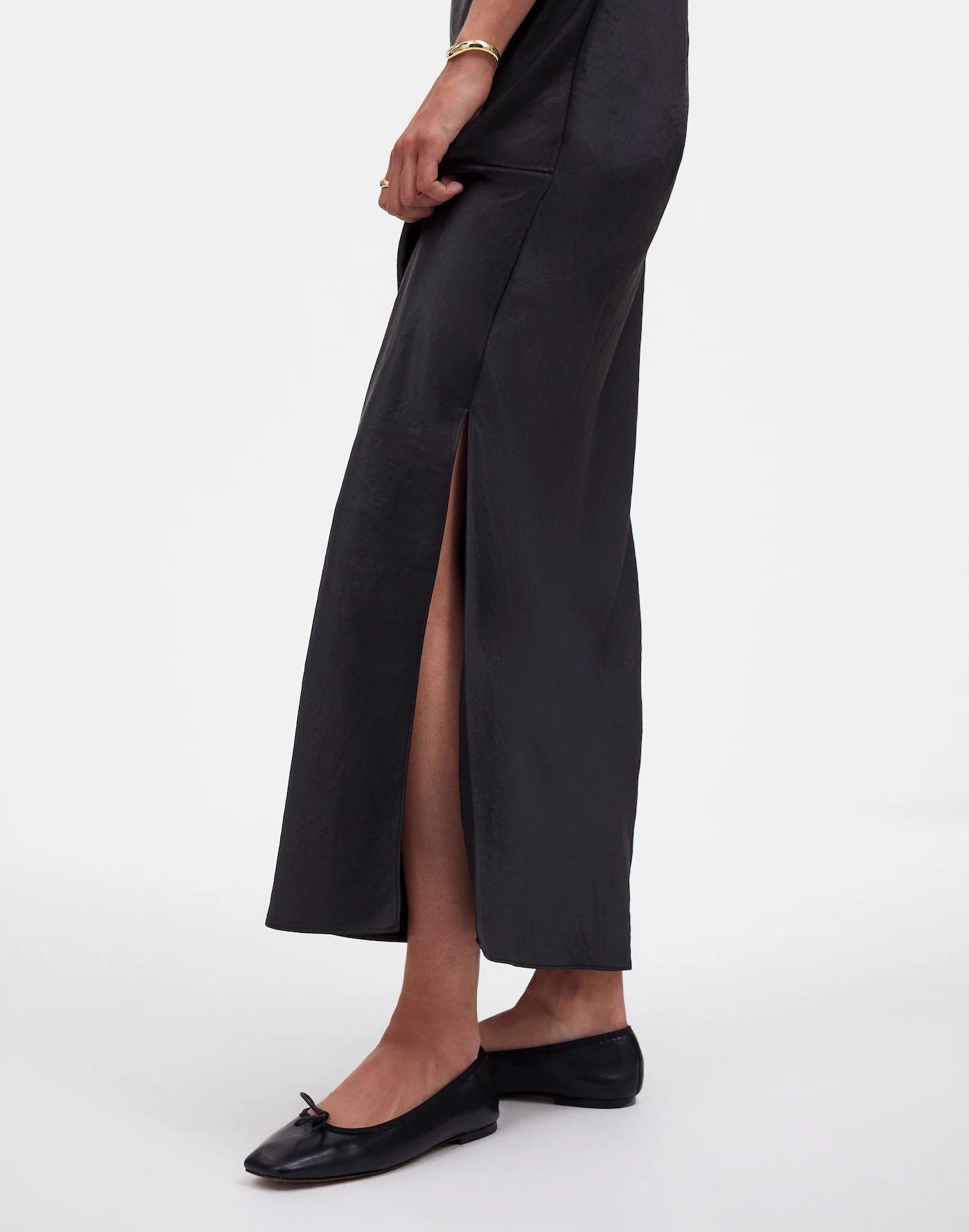 Satin Maxi Slip Skirt Product Image