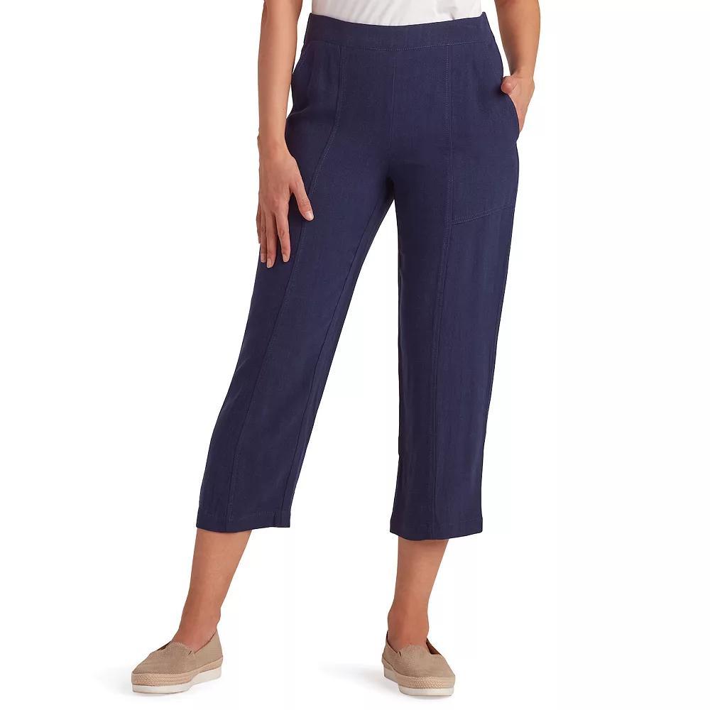 Women's AB Studio Pull On Cropped Pants, Size: XXL, Blue Product Image
