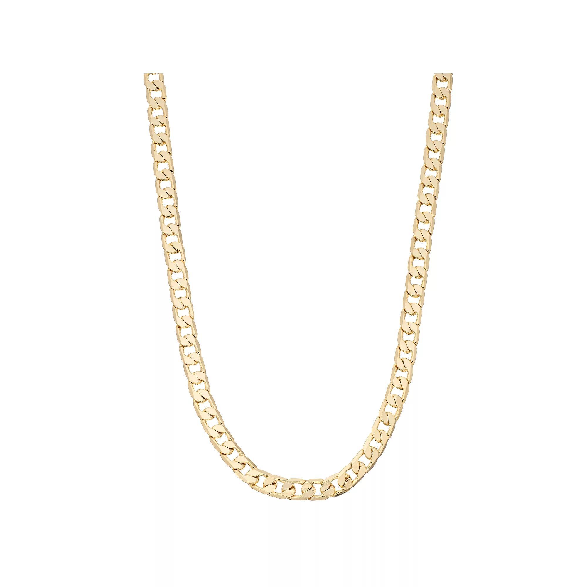 Mens Unbranded Men's 14K Gold over Brass Curb 30" Chain Necklace, Size: 20", Gold Tone Product Image