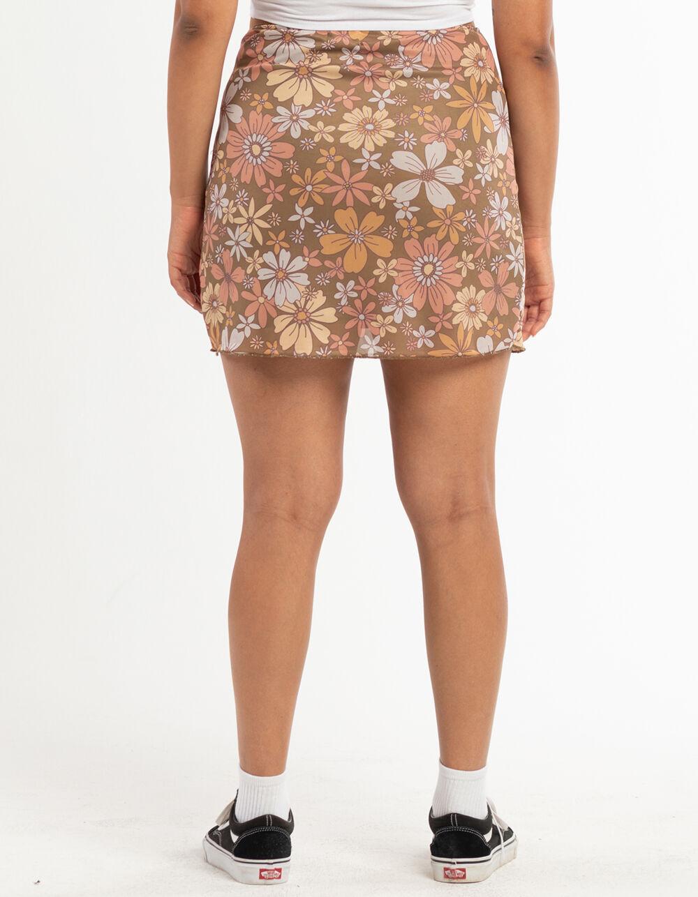 FULL TILT Floral Mesh Skirt - MULTI Product Image