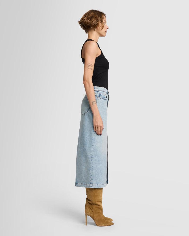Amber Denim Midi Skirt Product Image