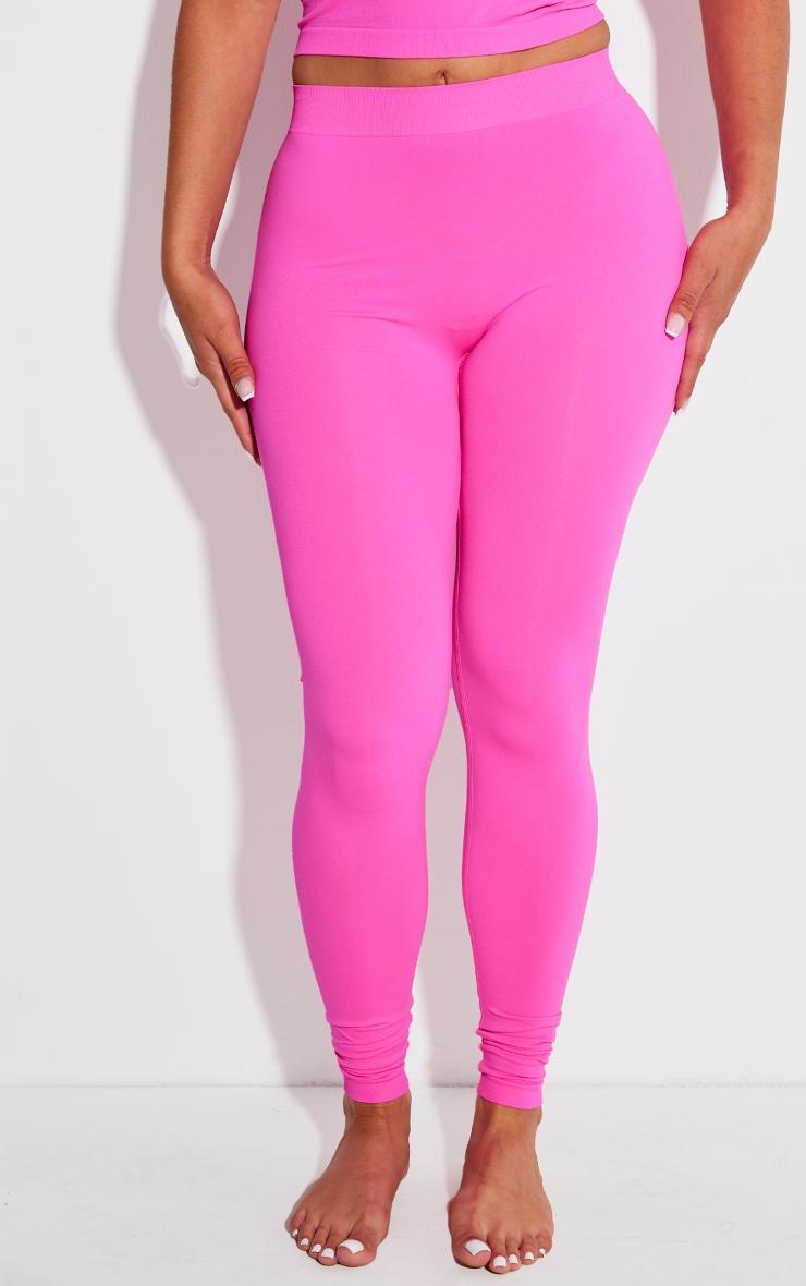 Shape Neon Pink Stretch Seamless Leggings Product Image
