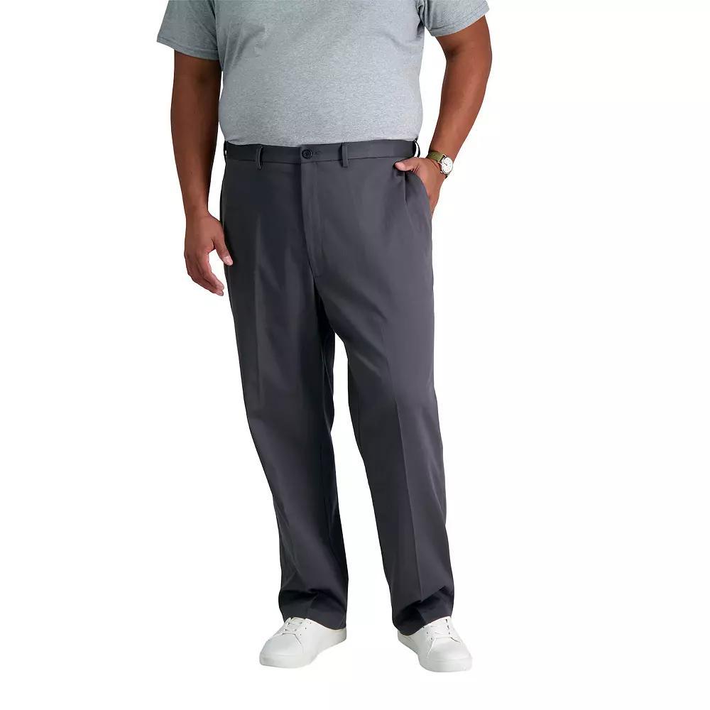Big & Tall Haggar® Premium Stretch No-Iron Khaki Flat-Front Pants, Men's, Size: 44X30, Dark Blue Product Image