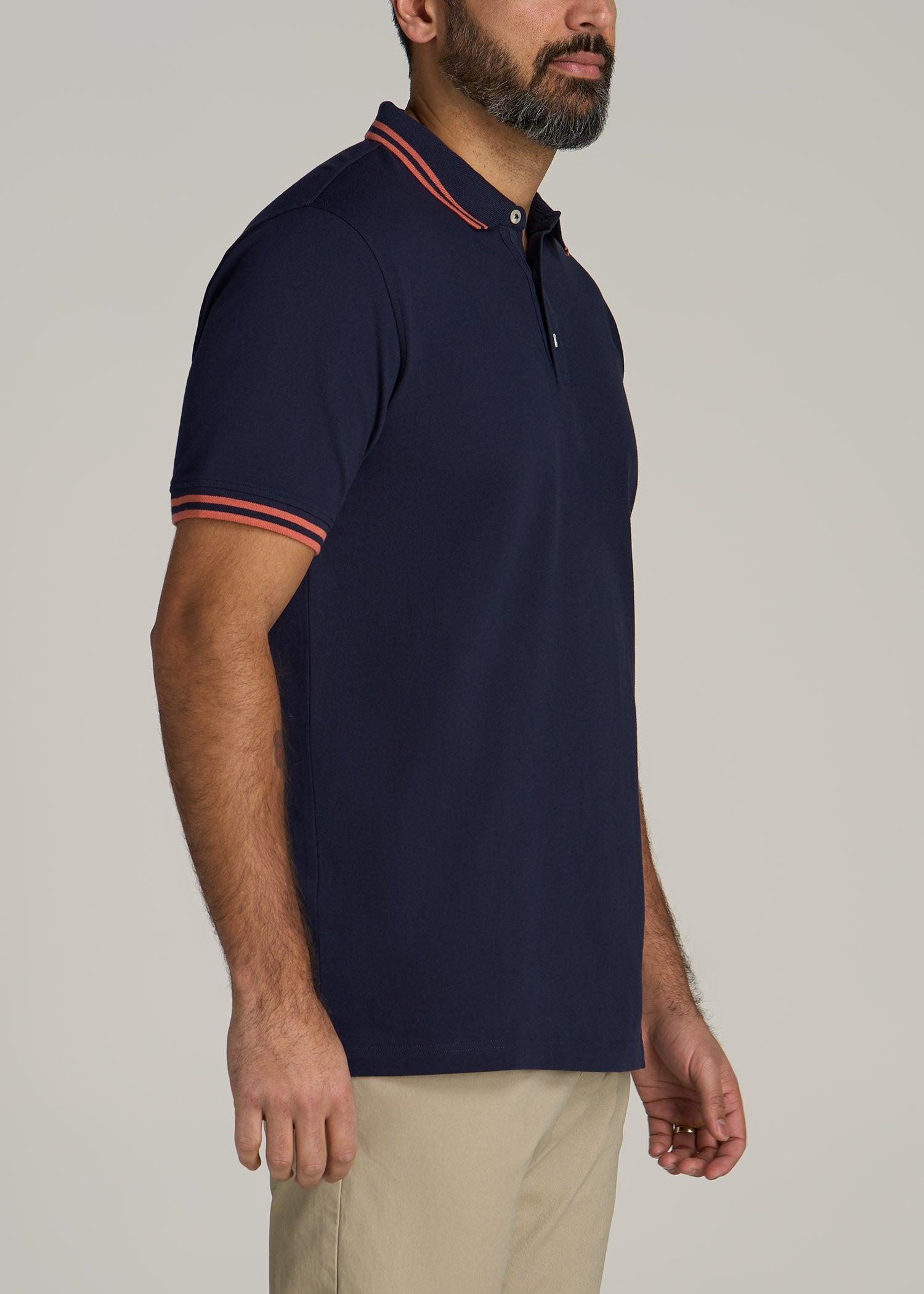 Contrast Tipped Polo Men's in Ecru Product Image