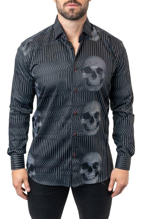 Mens Fibonacci Skull Ghost Dress Shirt Product Image