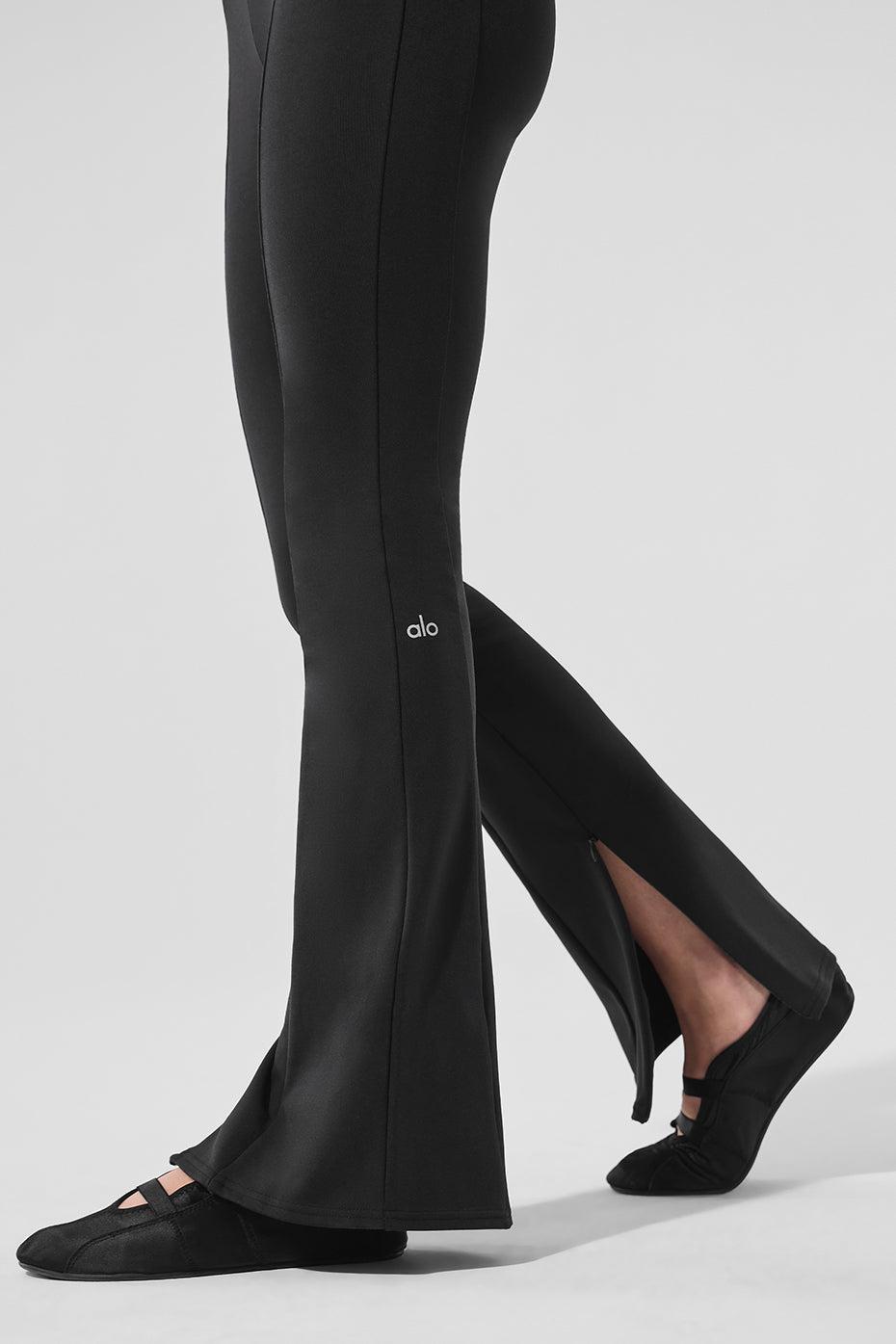 High-Waist Zip It Flare Legging - Black Product Image
