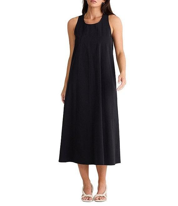 Brave + True Newport Sleeveless Cross Over Back Scoop Neck Midi Dress Product Image