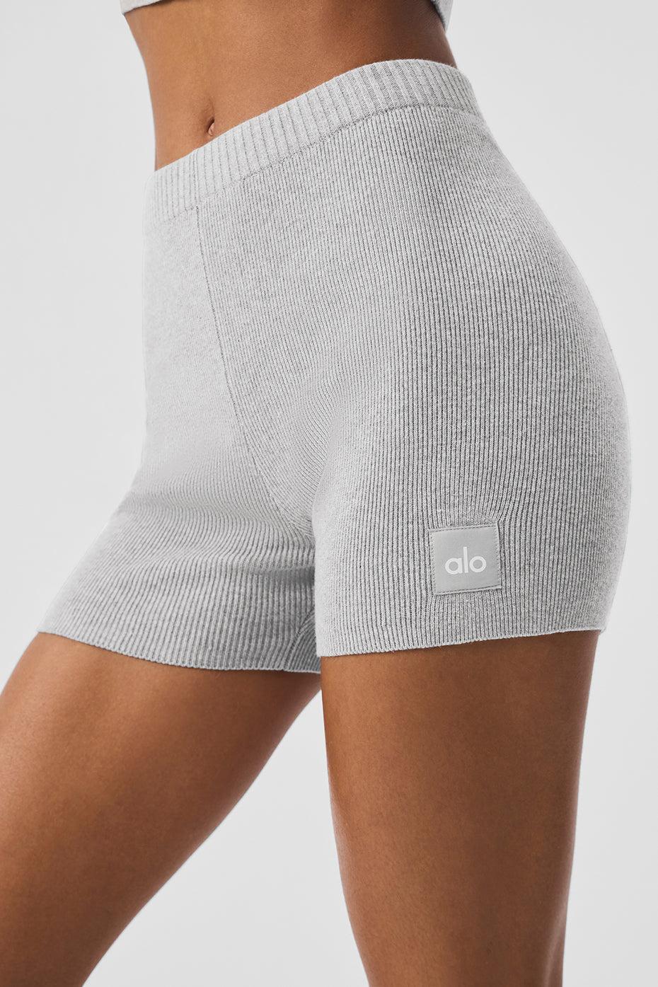 Scholar Knit High-Waist Short - Athletic Heather Grey Product Image