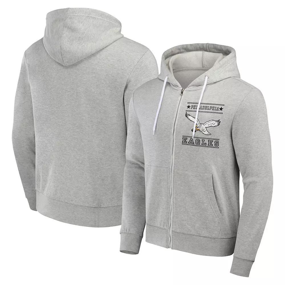 Men's NFL x Darius Rucker Collection by Fanatics Gray Philadelphia Eagles Domestic Full-Zip Hoodie, Size: 3XL, Grey Product Image