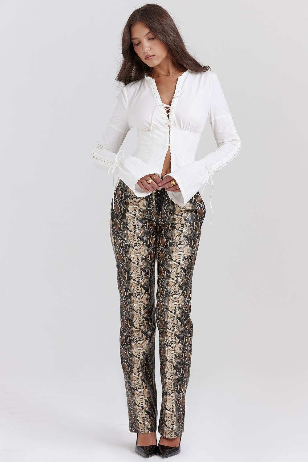Vani Snake Print Fitted Jacket Product Image