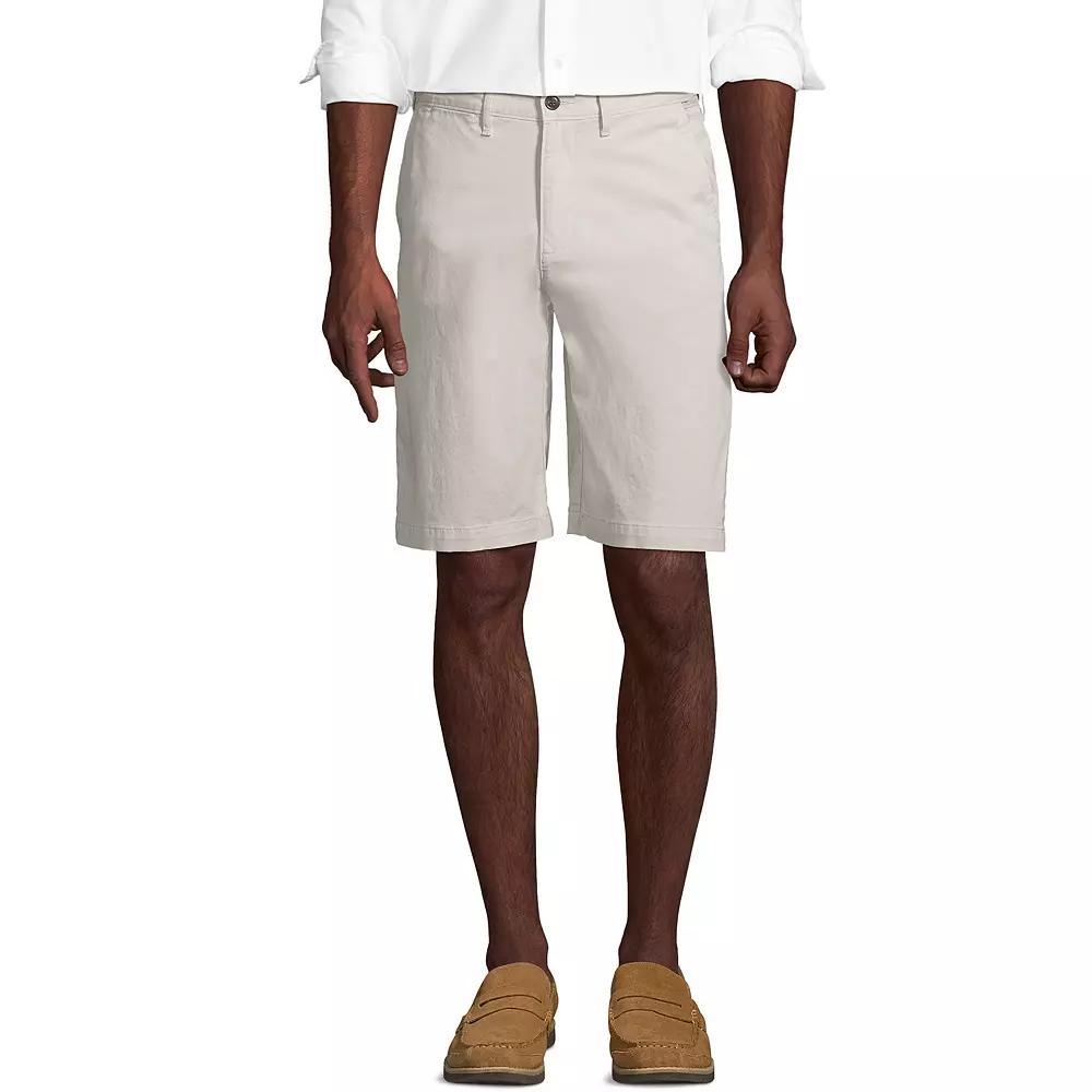 Big & Tall Lands End 11-Inch Comfort-Waist Knockabout Chino Shorts, Mens Green Product Image