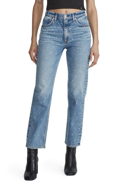 rag & bone Harlow Embellished Straight Jeans in Everly Jewel Product Image