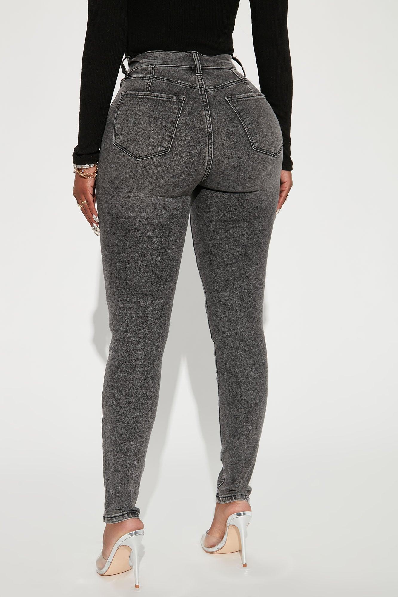 Living Life High Stretch Skinny Jeans - Black Wash Product Image