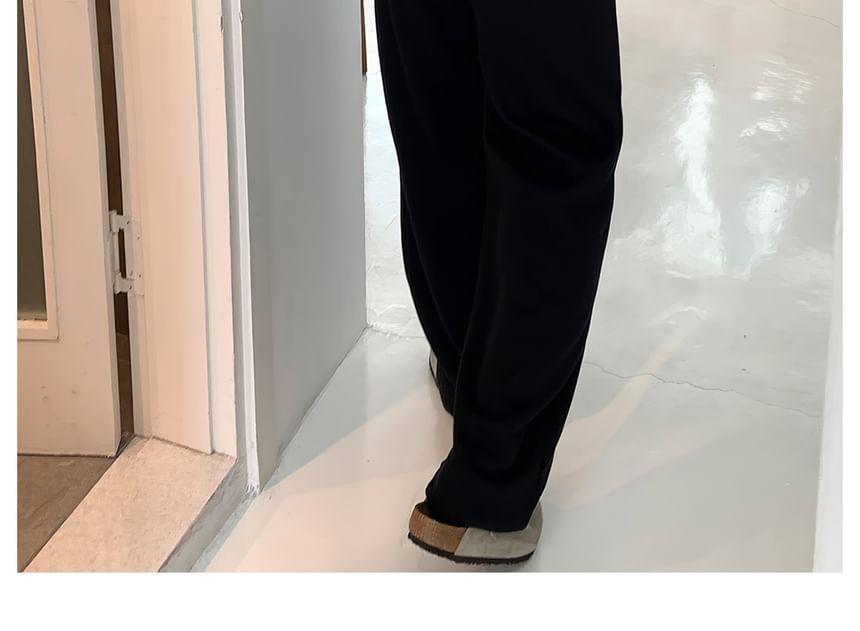 Turtleneck Melange Ribbed Zip Cardigan Product Image